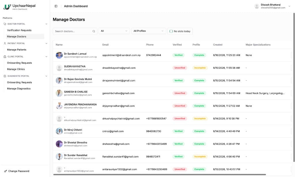 UpchaarNepal Admin Portal