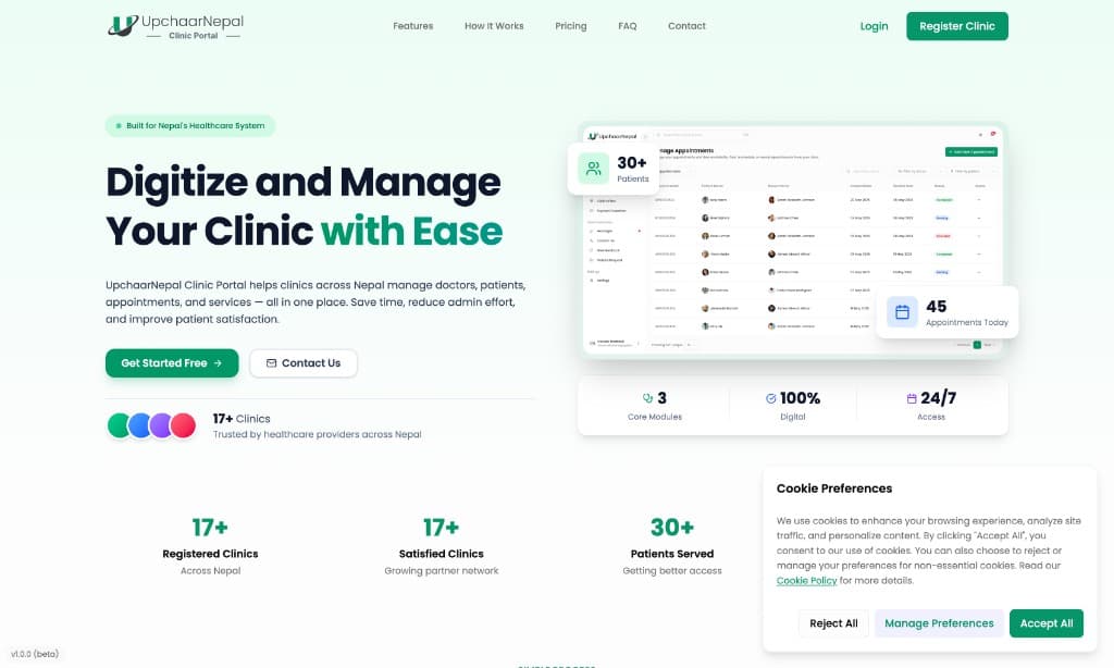 UpchaarNepal Clinic Portal