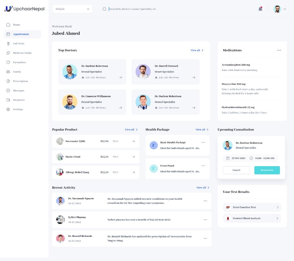 UpchaarNepal Patient Portal