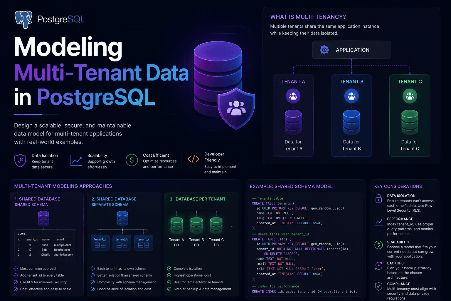 Modeling Multi-Tenant Data in PostgreSQL